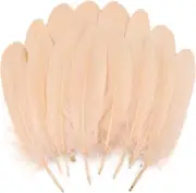 ✨120Pcs Champagne Goose Feathers Natural Bulk 6-8 in.15-20Cm Nagoire