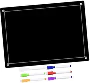 HONMEET Weekly Planner Whiteboard Erasable Blackboard Magnetic Chalk Markers A4 Fridge Meal Planning Board Easy to Use Bulletins for Kitchen