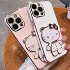 Case For iPhone 16 Pro Max 16e 15 14 13 12 Cartoon Hello Kitty Shockproof Cover