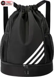 Drawstring Backpack Sports Gym Bag, Large Capacity Waterproof Gym Bags Lightweig