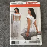 Simplicity Pattern 2890 Sz 8-14 Historic Corset Pantaloons Costume Theater