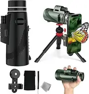 Stscope 360 Monocular Set – 40x60 High Power Monocular Telescope with Phone Adapter, Tripod & Hand Strap, BAK4 Prism for Bird Watching, Camping, Travel & Low-Light Viewing (40x60,Black)