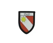 Patch printed embroidery travel souvenir shield city flag switzerland thun