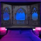 Sky Palace Large Wall Art Blacklight Poster UV Reactive Tapestry Wall Hanging