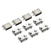 USB 3.1 Type C Connector 6Pins Female Plug Socket 90 Degree 0.8mm 10Pcs