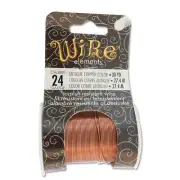 BeadSmith Antique Copper 24 Gauge Craft Wire Elements - 30 Yard Spool