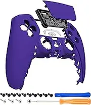 eXtremeRate Purple Soft Touch Touchpad Front Shell Compatible with ps5 Controller BDM-010 BDM-020 BDM-030 BDM-040 BDM-050, DIY Replacement Shell Custom Touch Pad Cover Compatible with ps5 Controller