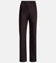 [Vince] Vince Fluid high-rise satin wide-leg pants AU 14 brown