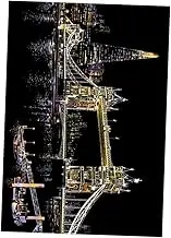 Yardwe Adults Scratching Drawing DIY Craft London Tower Bridge Decompression Tool Handmade Scraping Painting for Unique for Friends and Room Decor