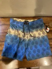 Men's Brixton Barge Performance Trunk Board Shorts Size 32w 18l