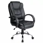 Executive PU Leather Office Desk Computer Chair - Black