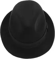 [WRITWAA] Jazz Hat Boys Hats Wide Fedora Men Fedora Hat Warm Hat Fedora Hat Men Dress up Tops Hat for Women Hats for Fashionable Mens Fedora Hats Mens Dress Hats Top Hat Hats Wool Black