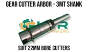 Stub Shell Mill Arbor 3MT | Holds 22mm Bore Gear Cutters - 12 x1.75 Thread back