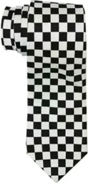 Black and White Checkered Skinny Tie