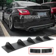 For Nissan Altima SR Matte Black Rear Bumper Diffuser Splitter Spoiler 10 Fins (for: Nissan)