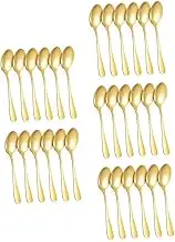 STOBAZA Sets Metal Spoons Serving Spoon Set Stainless Steel Tableware Easy to Clean Dishwasher Safe Family Size Utensils Pcs