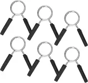 6pcs Barbell Clips Dumbbell Spring Clamps Weight Bar Locking Collars for Weightlifting Work Out Strength Training Multicolor 28mm