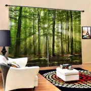 Forests Sunlight Printing Shading Curtains For Balcony Bedroom Drawing Room BX
