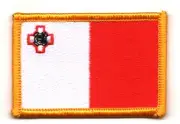MALTA MALTESE FLAG PATCHES COUNTRY PATCH BADGE IRON ON NEW EMBROIDERED