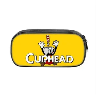 Cuphead 茶杯頭雙層筆袋男女學生文具盒收納袋小學生卡通鉛筆盒