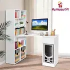Artiss Computer Desk BookShelf Drawer Cabinet Office Study Table White 120CM