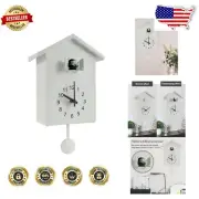 Elegant White Cuckoo Clock with Whimsical Sounds - Perfect for Home Decoration