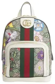 NWT GUCCI 547965 Ophidia Flora Gg Supreme Canvas Backpack in GG Supreme Canvas