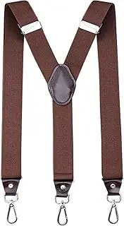 Suspenders for men,Adjustable Suspenders with 3 Hooks,Elastic Straps Design,Y-Back Costume Suspender Heavy Duty for Work by H HOME-MART