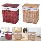 Laundry Hamper with Lid Laundry Basket with Liner Handwoven Storage Basket
