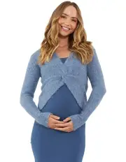 [Ripe] Nala Knot Front Knit Jumper in Dusty Blue