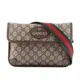 GUCCI Neo Vintage GG Supreme 帆布虎頭腰包(咖啡色) 493930 9C2VT 8745