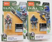 (2) Mega Construx Pro Builders 13 Halo Infinite SPARTAN MARK VII& BRUTE CHIEFTAN