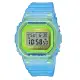 【CASIO 卡西歐】G-SHOCK 經典5600系列螢光透視感休閒電子錶-藍x綠-DW-5600LS-2/42.8mm