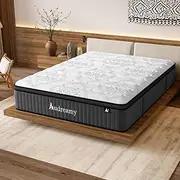 [AUDREAMY] Mattress Rome 34cm Euro Top 100% Natural Latex 9 Zone Pocket Spring Hybrid Enhanced Edge Support Airflow Design Breathable Vacuum Packed Medium Firm Double