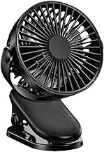 Wezalget Desk Fan,Personal Fans 360 Degree Rotation Stroller Fan - Personal Desk Fan Rechargeable Table Fan for Stroller Travel Camping Golf Gym