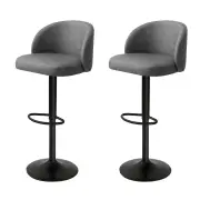 Ergonomic Adjustable Rolling Bar Stool with PU Leather Seat