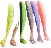 LLEIIshen 20pcs/lot Jig Worm Soft Silicone Fishing Lure Wobblers Fishing Bait 60mm 1.5g Attractive Shrimp Odor Salt Swivel Bass Lures/1374