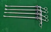 4pc Laparoscopic Gall Bladder Extractor & Stone Holding Forceps 10mm Instruments