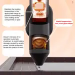 3.7V 熱熔膠機套件 30 秒快速預熱迷你膠水機，帶 20 件膠棒 2000MAH 可充電電池，適用於工藝品 DIY