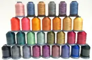Pacesetter Thread Lot of 30 Sealed Polyester Embroidery 1100 & 400 Yards & Case