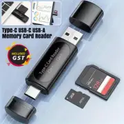Type-C USB-C USB-A For Macbook Tablet PC Memory Card Reader Micro SD/SD OTG AU