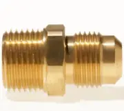 B-F2404-06-08 Brass 45° Flare Male Connector, Flare 3/8" X Male Pipe 1/2"