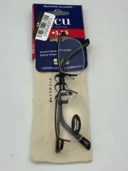 Icu eyewear Tiburon Reading Glasses, +1.25 Titanium Frame