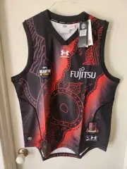 Essendon Bombers FC AFL Men's Under Armour 2022 Indigenous Guernsey Size 2XL
