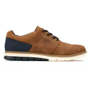 Bugatti Mens Comfort Casual Lace-Up Shoes Tan