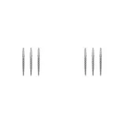 2x 3pc Target 26mm Swiss Diamond Pro Point For Darts SP Barrels - Silver