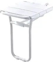 FFSPIIO Foldable Shower Stools, Elderly Disabled Aid Bathing Showering Anti-Slip Legs Bath Bench Plastic Wall Mounted Shower Seat Shower Chair