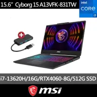 在飛比找momo購物網優惠-創見HUB組★【MSI 微星】15.6吋i7 RTX4060