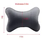.* Car Auto Bone Shape Head Neck Rest Synthetic Leather Pillow Pad Rest