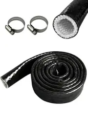 YAMAKATO 1/2" ID Heat Shielded Fire Thermo Armor Fire Sleeve Silicone Coated ...